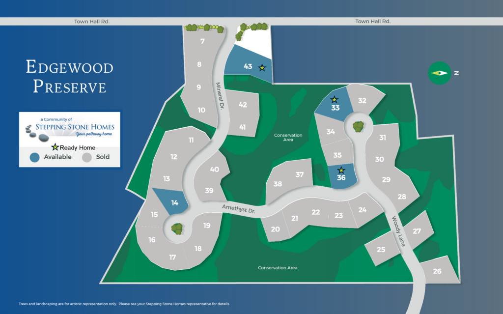 Edgewood Preserve Map New Home Community in Menomonee Falls WI by Stepping Stone Homes
