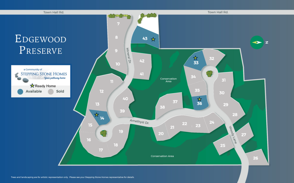 Edgewood Preserve Map New Home Community in Menomonee Falls WI by Stepping Stone Homes