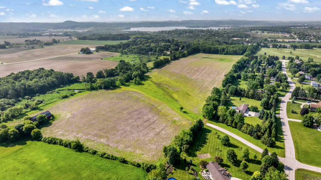 Aerial View of Fairway Meadows a New Home Community in Hartford WI by Stepping Stone Homes