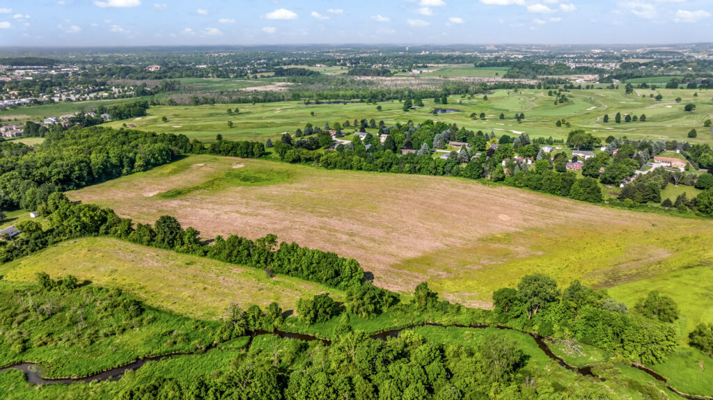 Aerial View of Fairway Meadows a New Home Community in Hartford WI by Stepping Stone Homes