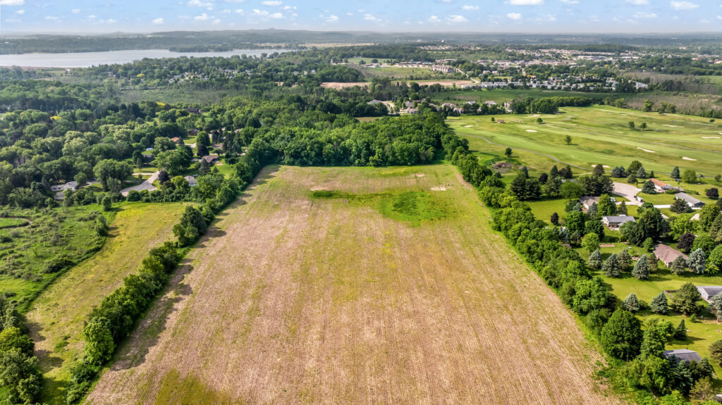 Aerial View of Fairway Meadows a New Home Community in Hartford WI by Stepping Stone Homes