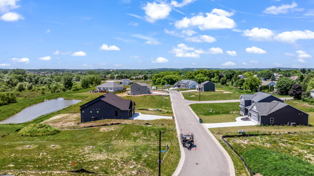Aeriel View of Heritage Park North New Home Community in Germantown Wisconsin