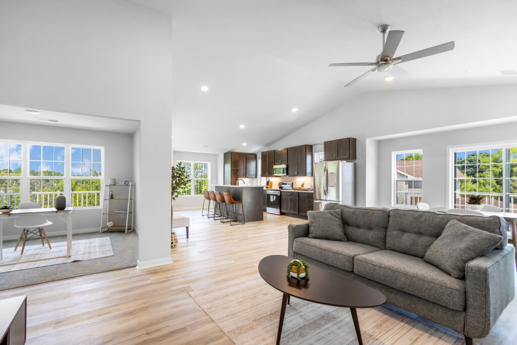 Seven Pines Condo Living Room by Stepping Stone Homes