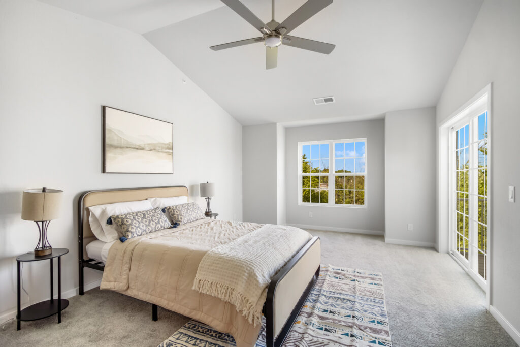 Seven Pines Condo Master Bedroom by Stepping Stone Homes