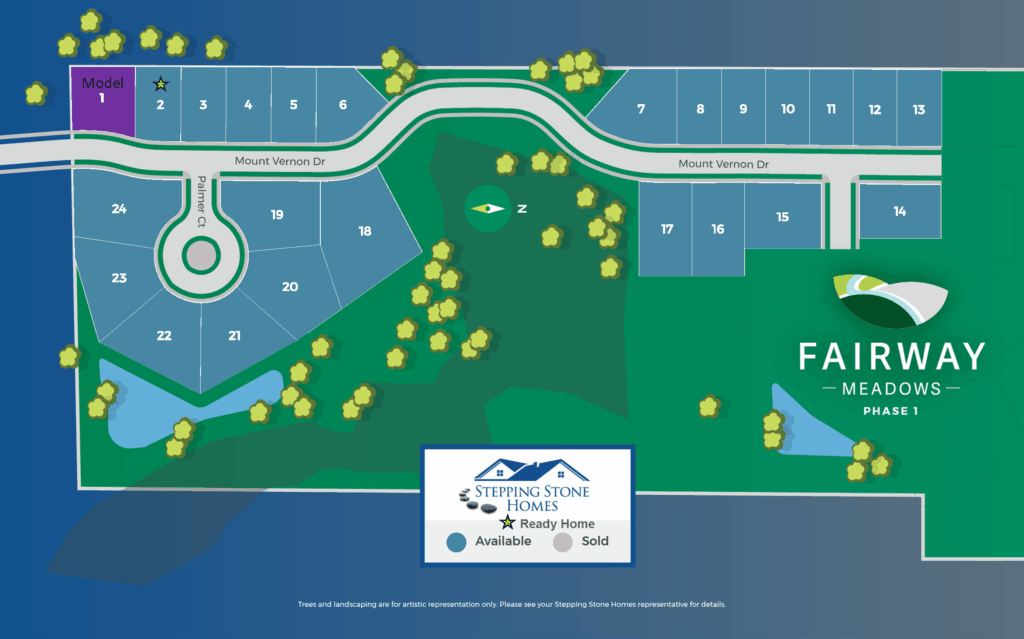 Fairway Meadows New Home Community Map in Hartford Wisconsin by Stepping Stone Homes