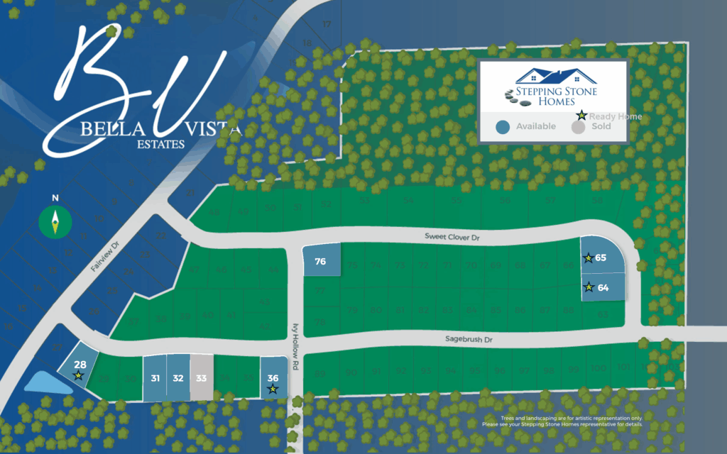 Bella Vista Estates New Home Community Map in Menomonee Falls WI