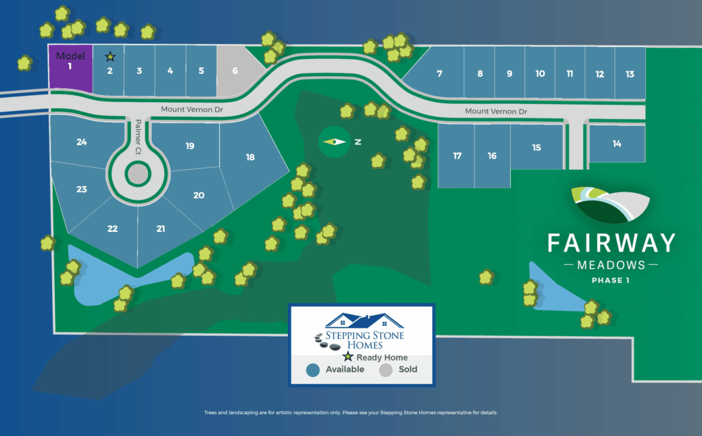 Fairway Meadows New Home Community Map in Hartford Wisconsin by Stepping Stone Homes