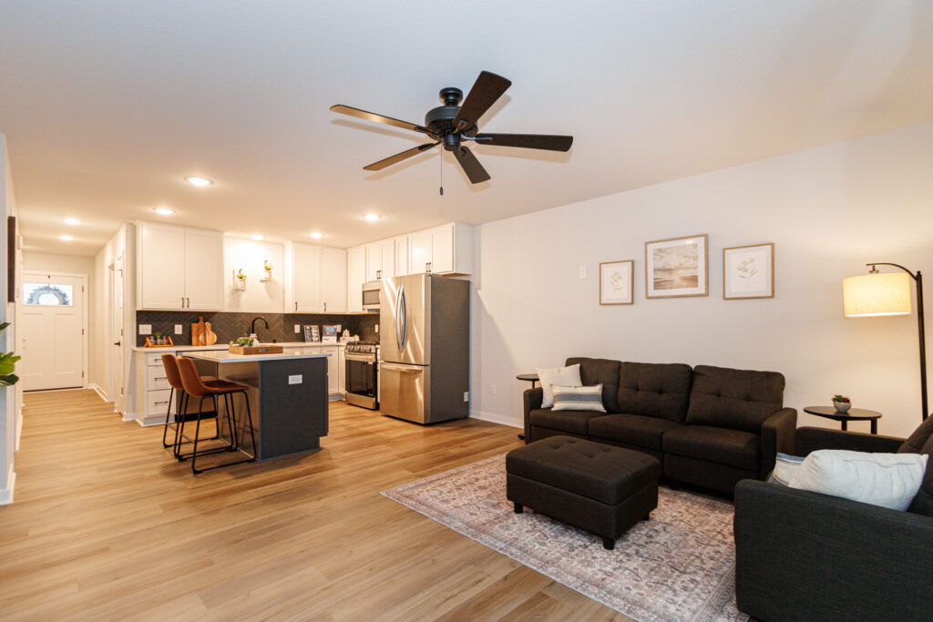 The Linden Great Room by Stepping Stone Homes
