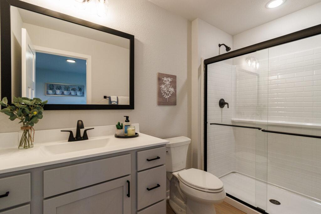 The Birch Bathroom by Stepping Stone Homes