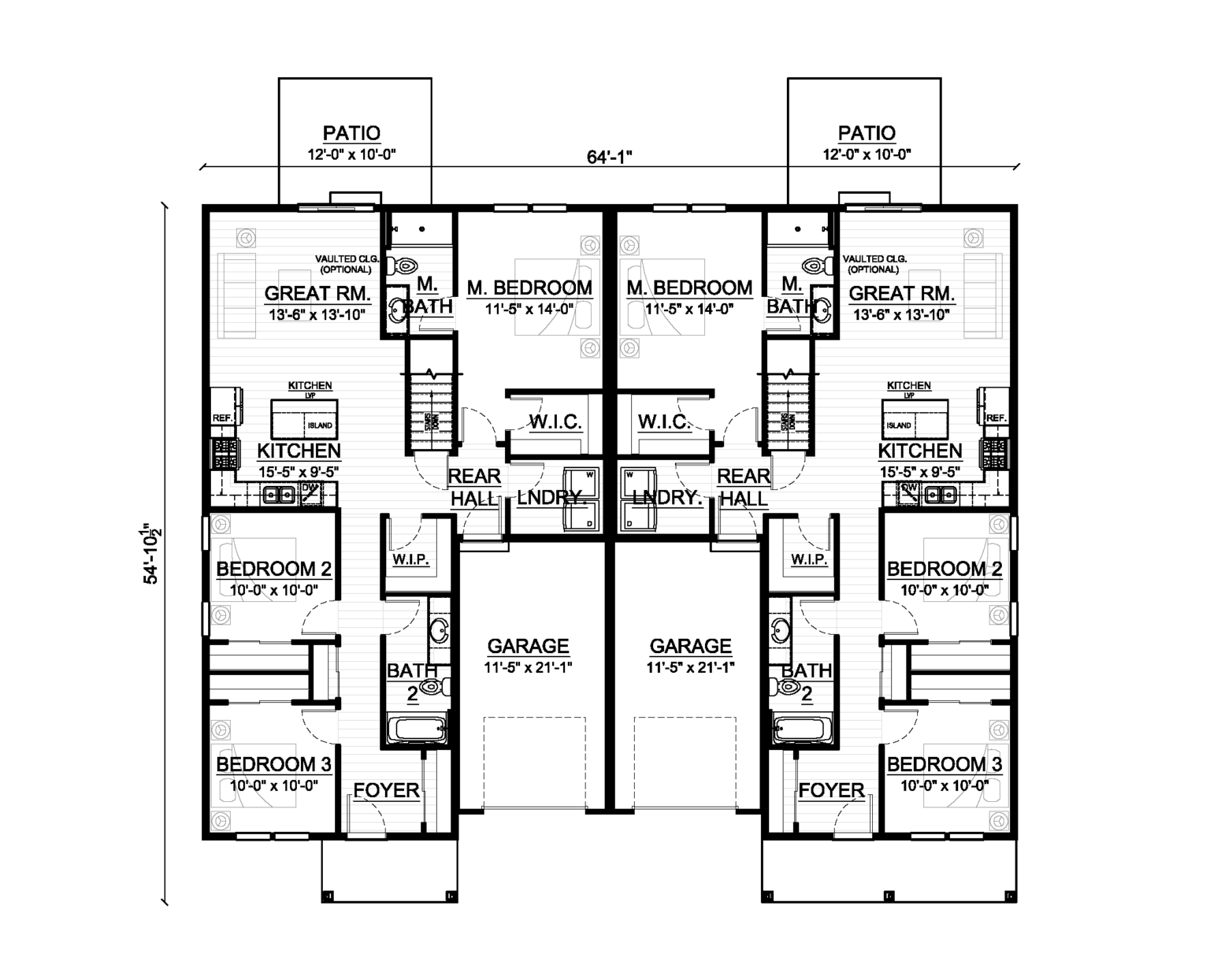 Birch/Birch Duplex Floor Plan Stepping Stone Homes