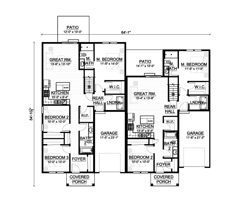 Birch/Linden Duplex Floor Plan Stepping Stone Homes