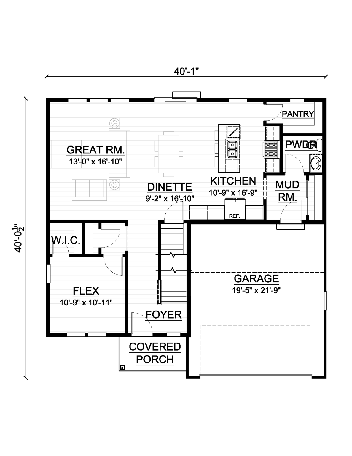 The Geneva First Floor Plan by Stepping Stone Homes