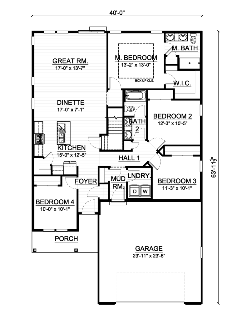 Neenah Floor Plan Drawing by Stepping Stone Homes