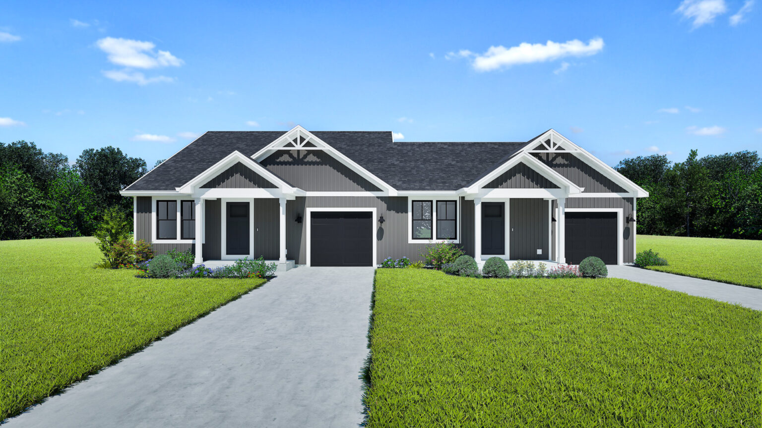 The Birch and Linden Duplex Rendering by Stepping Stone Homes