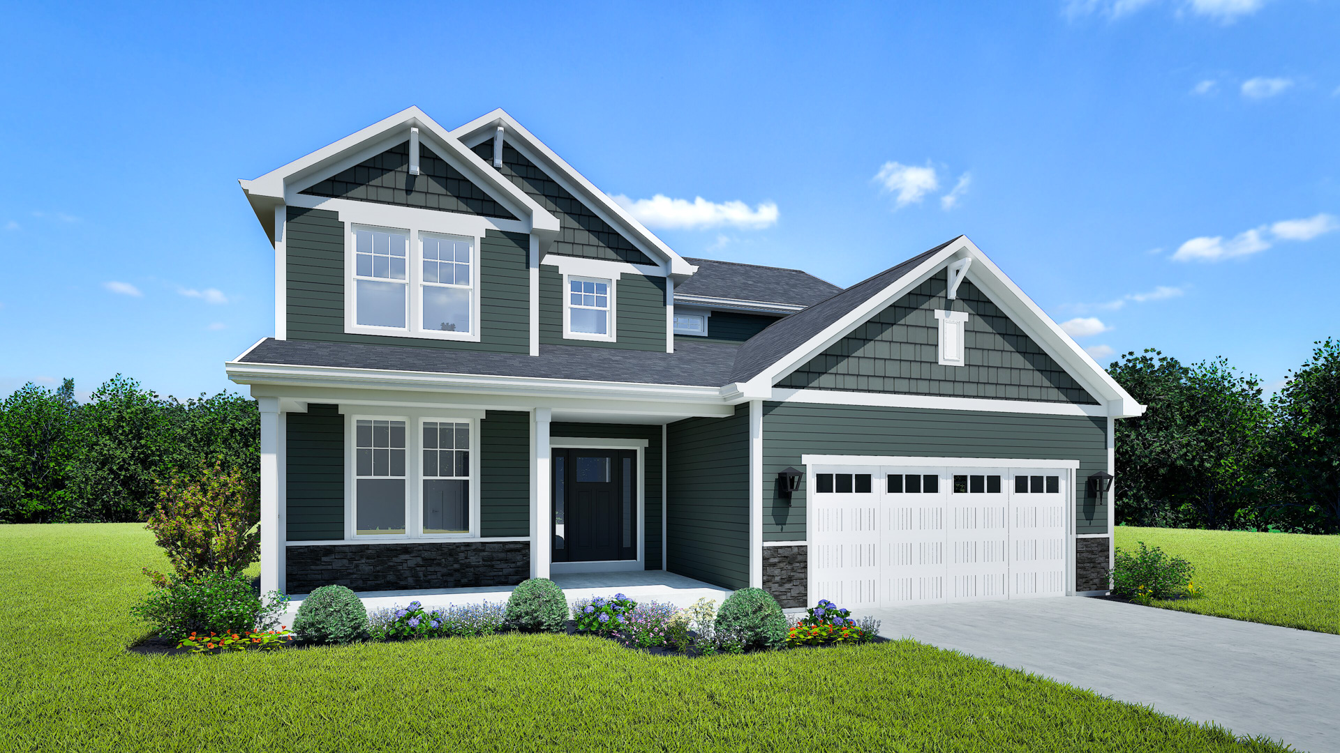 Jude Home Model Rendering Stepping Stone Homes Wisconsin