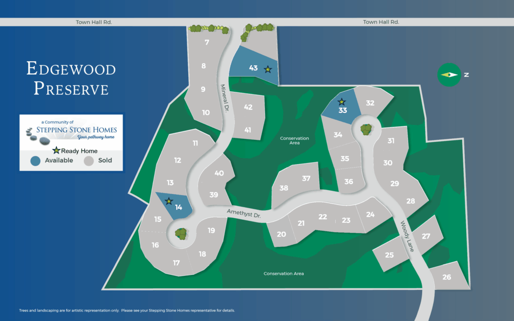 Edgewood Preserve Map New Home Community in Menomonee Falls WI by Stepping Stone Homes