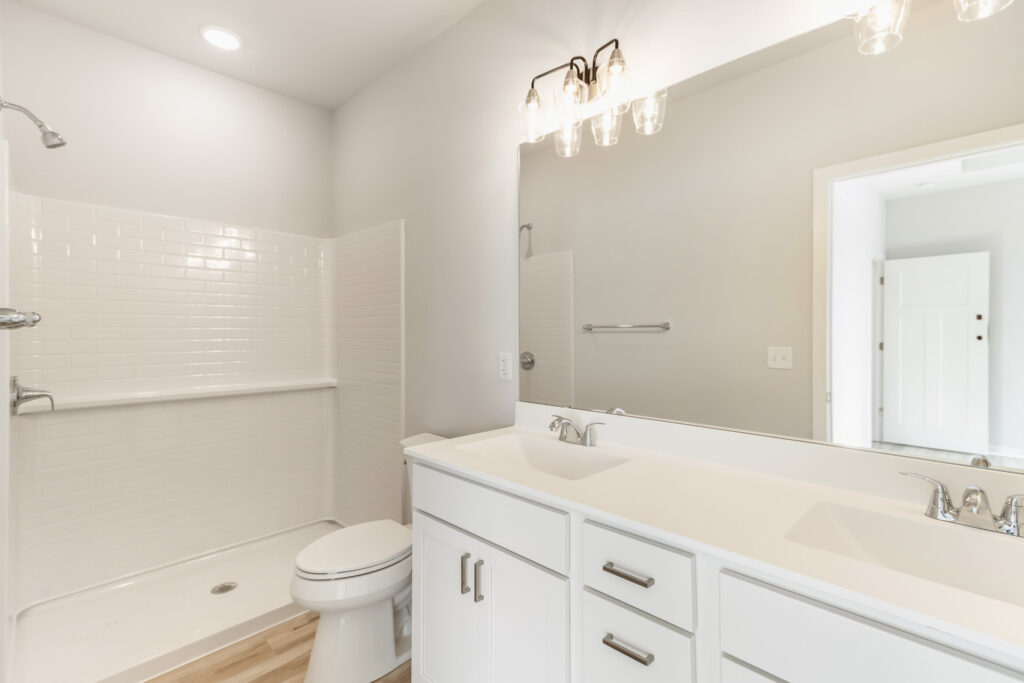 The Ashland Master Bathroom by Stepping Stone Homes