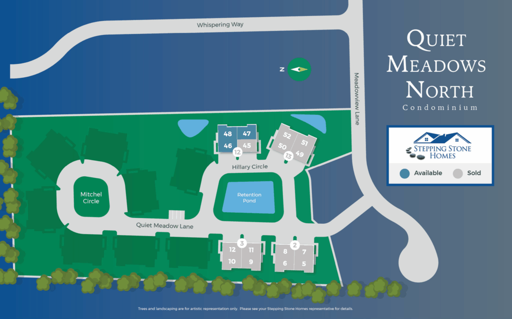Quiet Meadows New Condo Community Map Johnson Creek WI