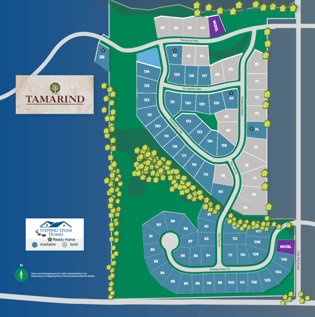 Tamarind Map New Home Community in Menomonee Falls Wisconsin
