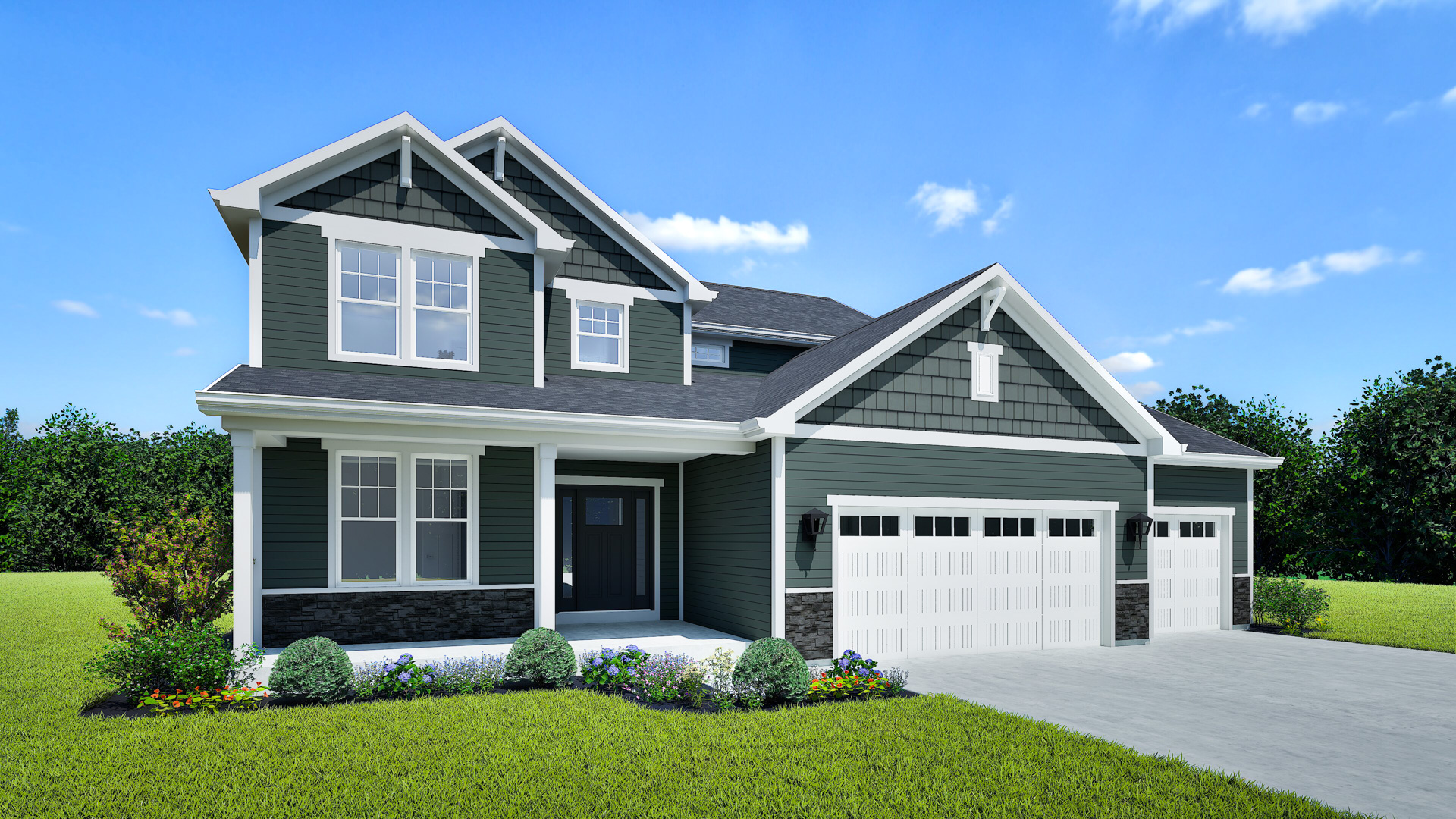 Jude Home Model Rendering Stepping Stone Homes Wisconsin