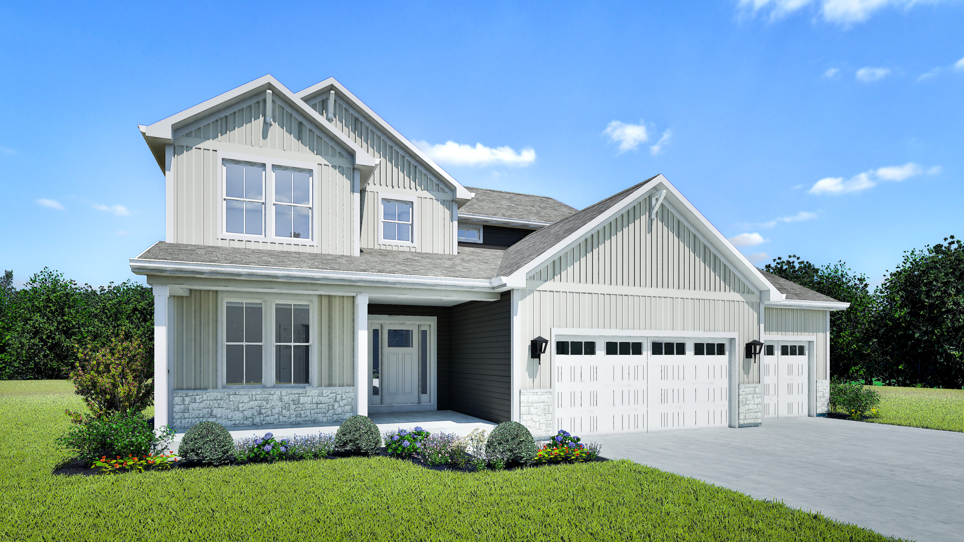 Jude Home Model Rendering Stepping Stone Homes Wisconsin