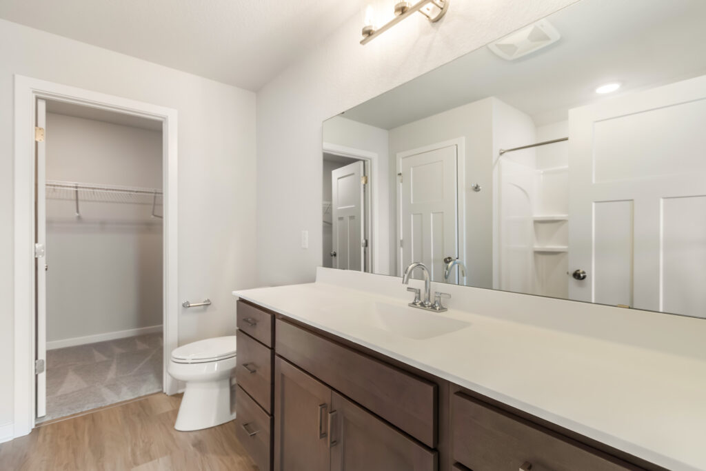 The Madison 2nd Story Bathroom by Stepping Stone Homes