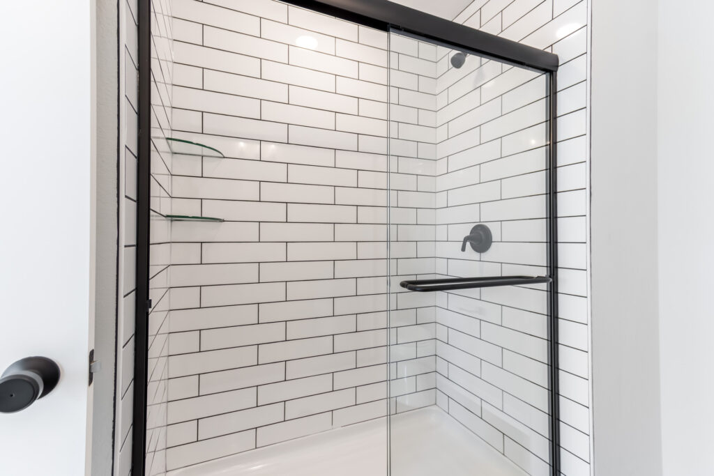 The Prescott Master Bathroom by Stepping Stone Homes WI