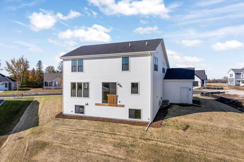 The Prescott Rear Exterior by Stepping Stone Homes WI
