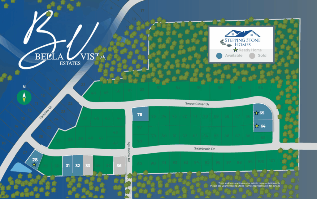 Bella Vista Estates New Home Community Map in Menomonee Falls WI