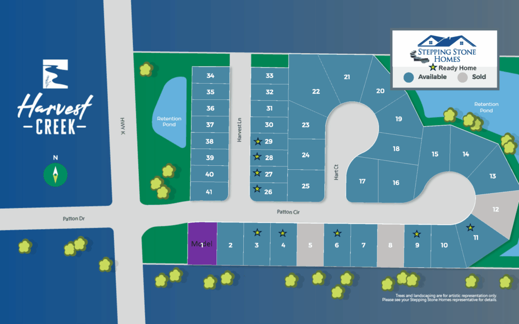 Harvest Creek New Home Community Map in Hartford Wisconsin by Stepping Stone Homes