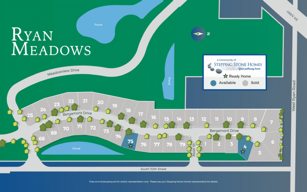 Ryan Meadows Map New Home Community in Franklin WI