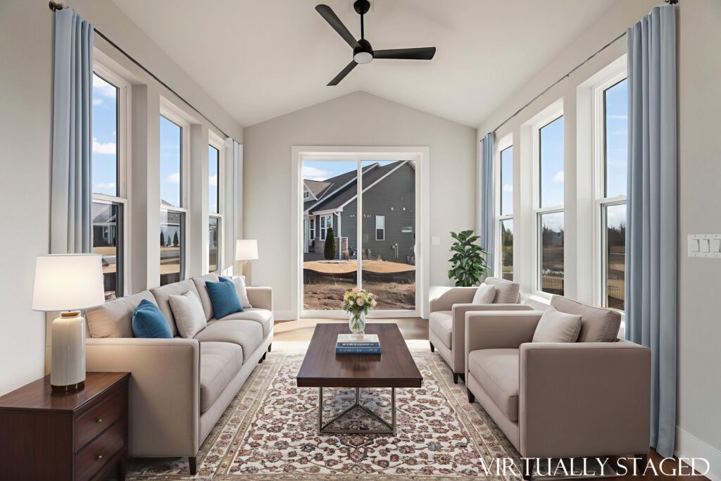 The Riley Model Home Sun Room by Stepping Stone Homes