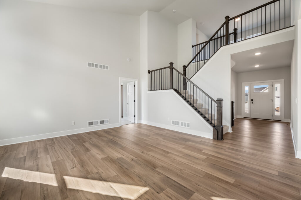 The Riley Model Home Great Room by Stepping Stone Homes