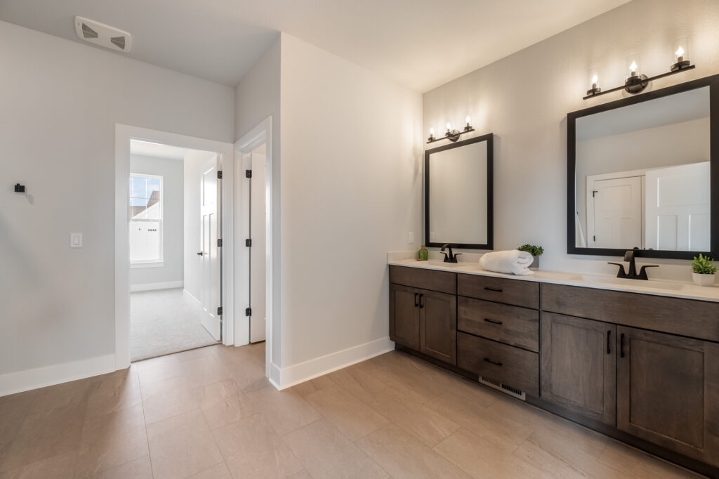 The Riley Model Home Bathroom by Stepping Stone Homes