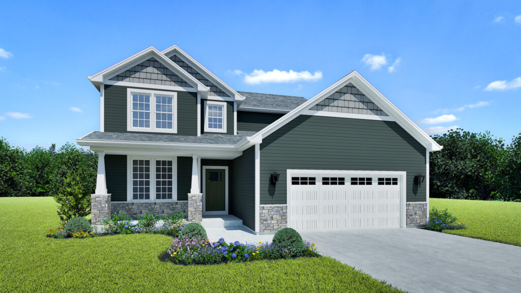 Berkshire Home Model Rendering Stepping Stone Homes Wisconsin