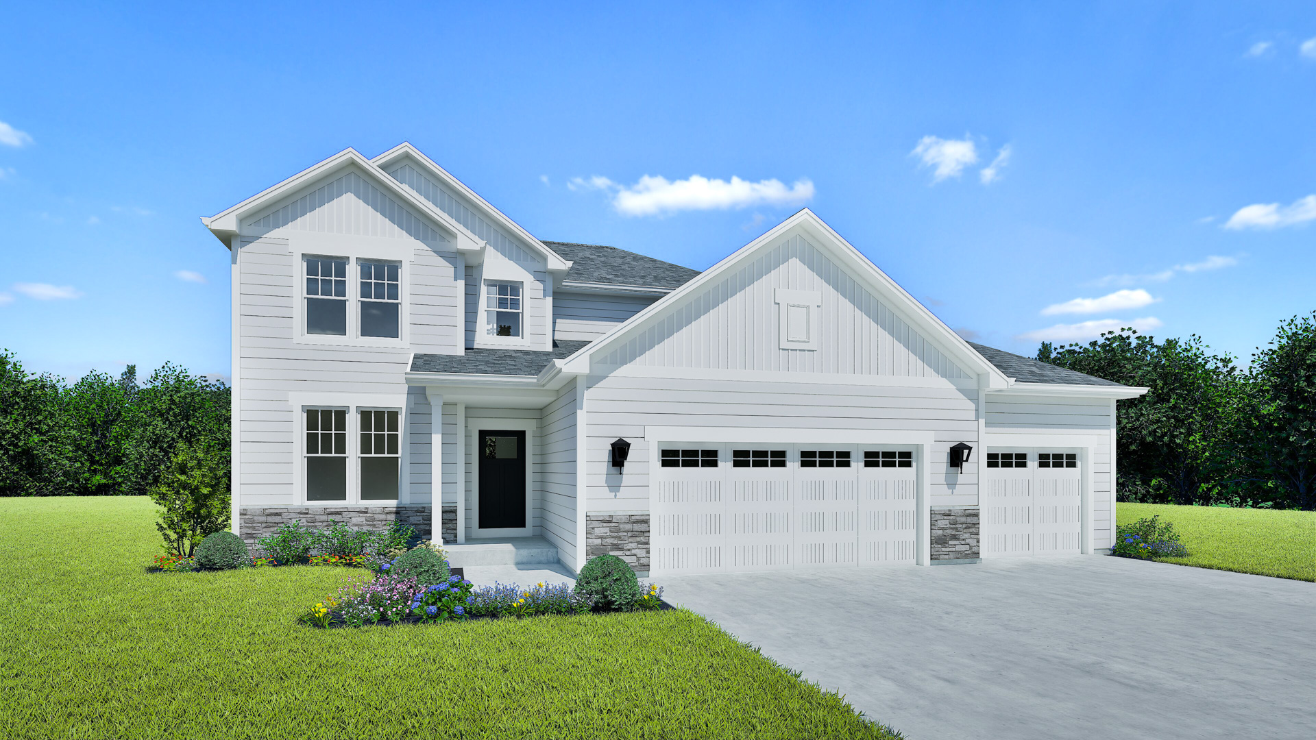 Berkshire Home Model Rendering Stepping Stone Homes Wisconsin
