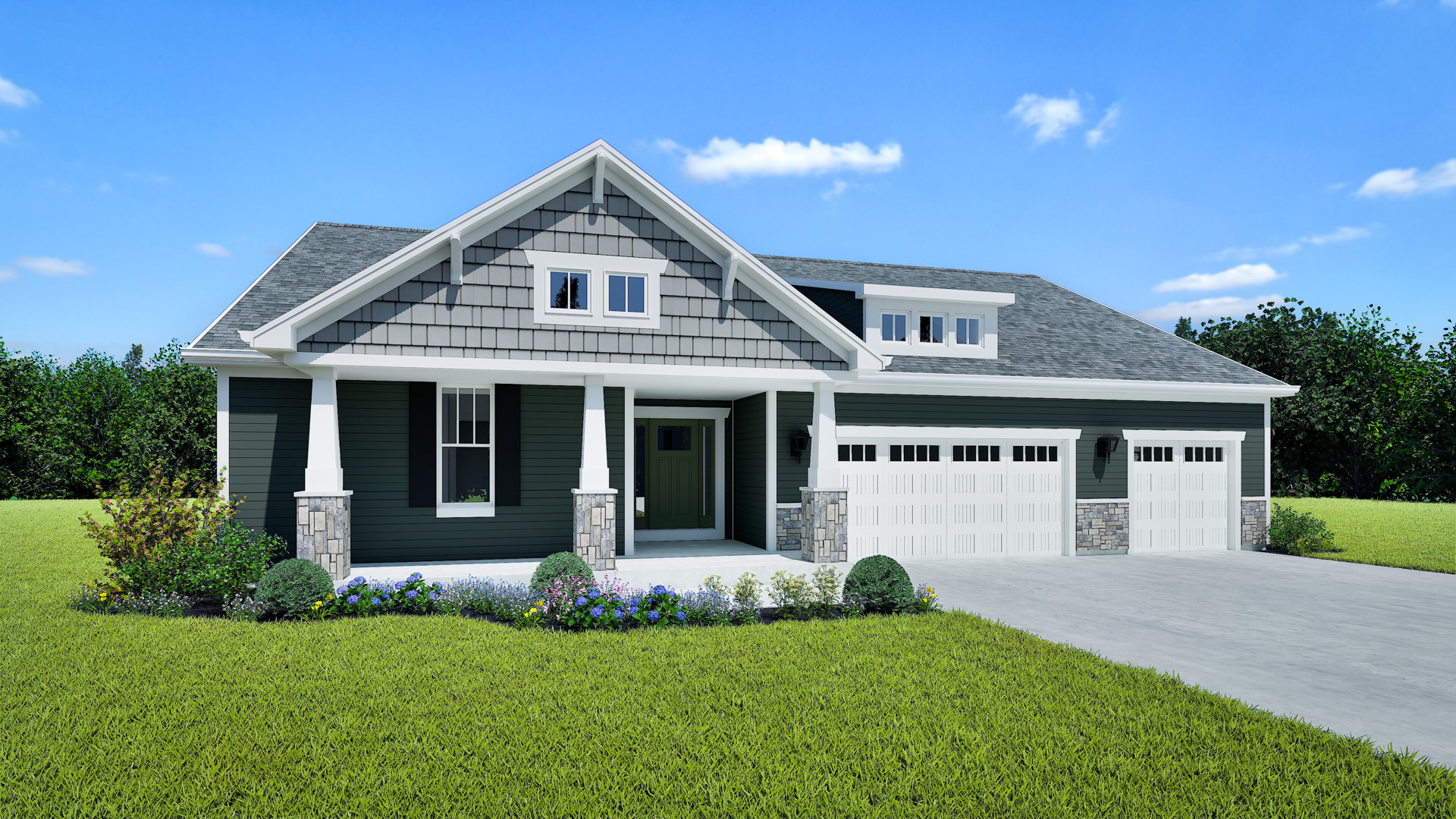 Charlotte Home Model Rendering by Stepping Stone Homes Wisconsin