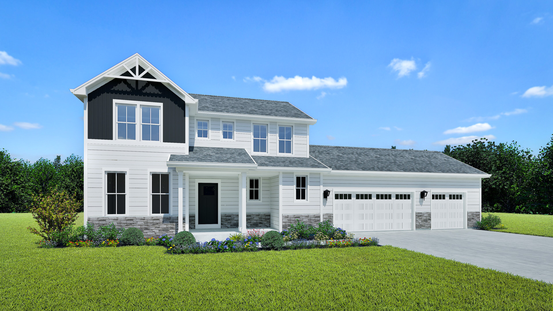 Clara Home Model Rendering Stepping Stone Homes Wisconsin