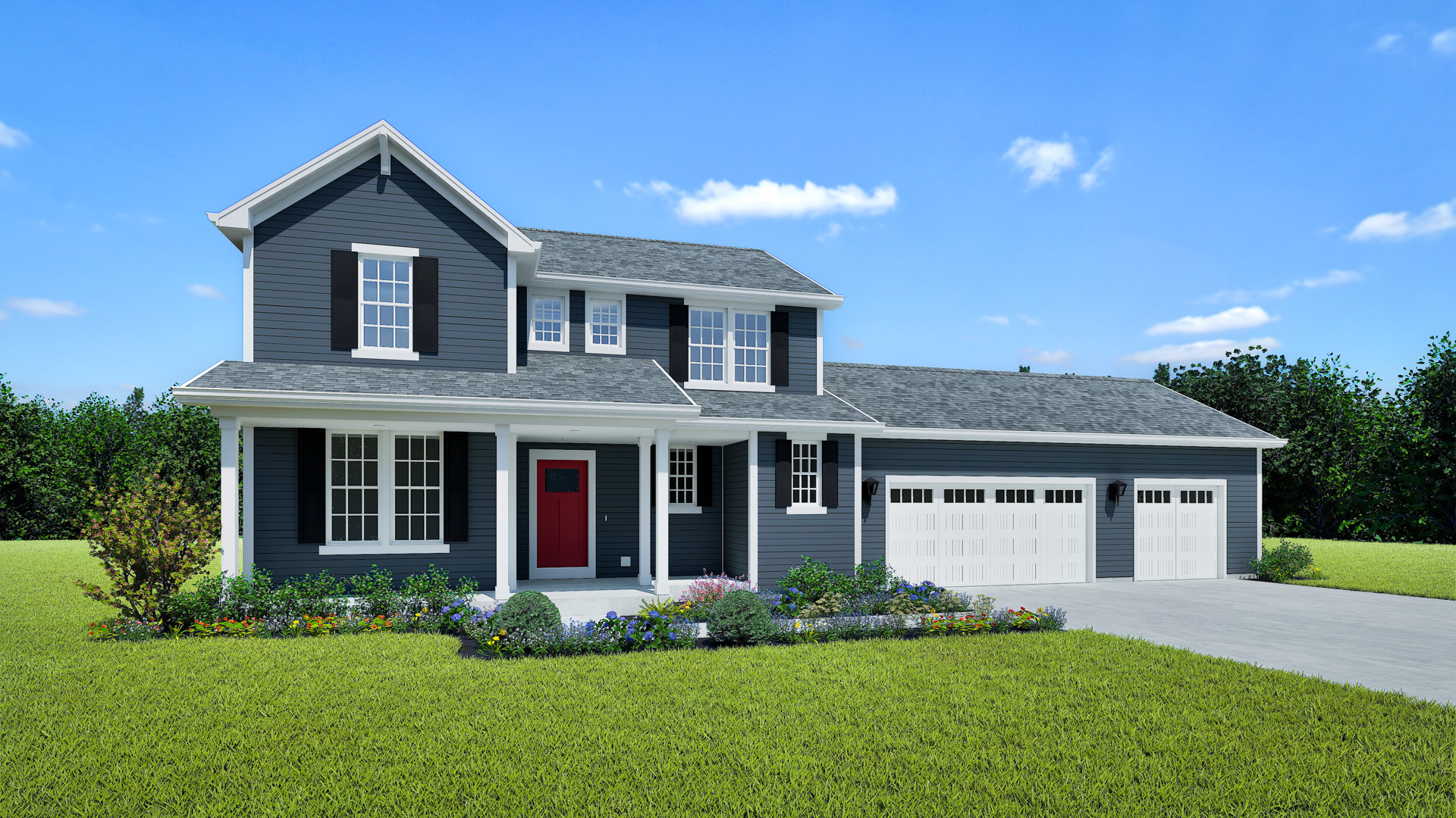 Clara Home Model Rendering Stepping Stone Homes Wisconsin