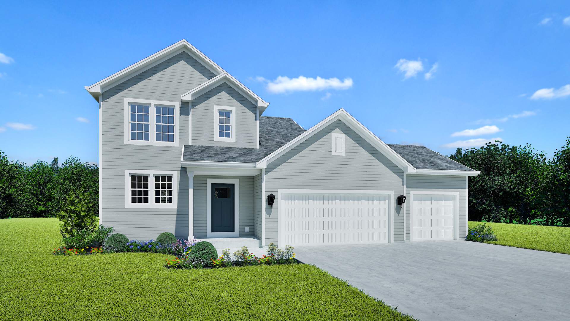Hudson Home Model Rendering Stepping Stone Homes Wisconsin
