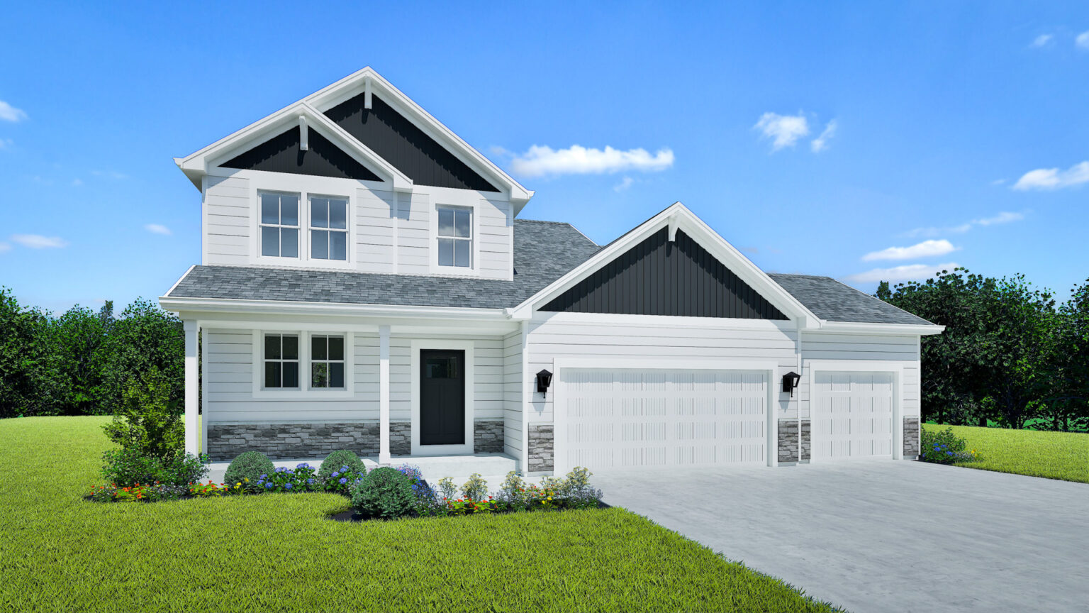 Hudson Home Model Rendering Stepping Stone Homes Wisconsin