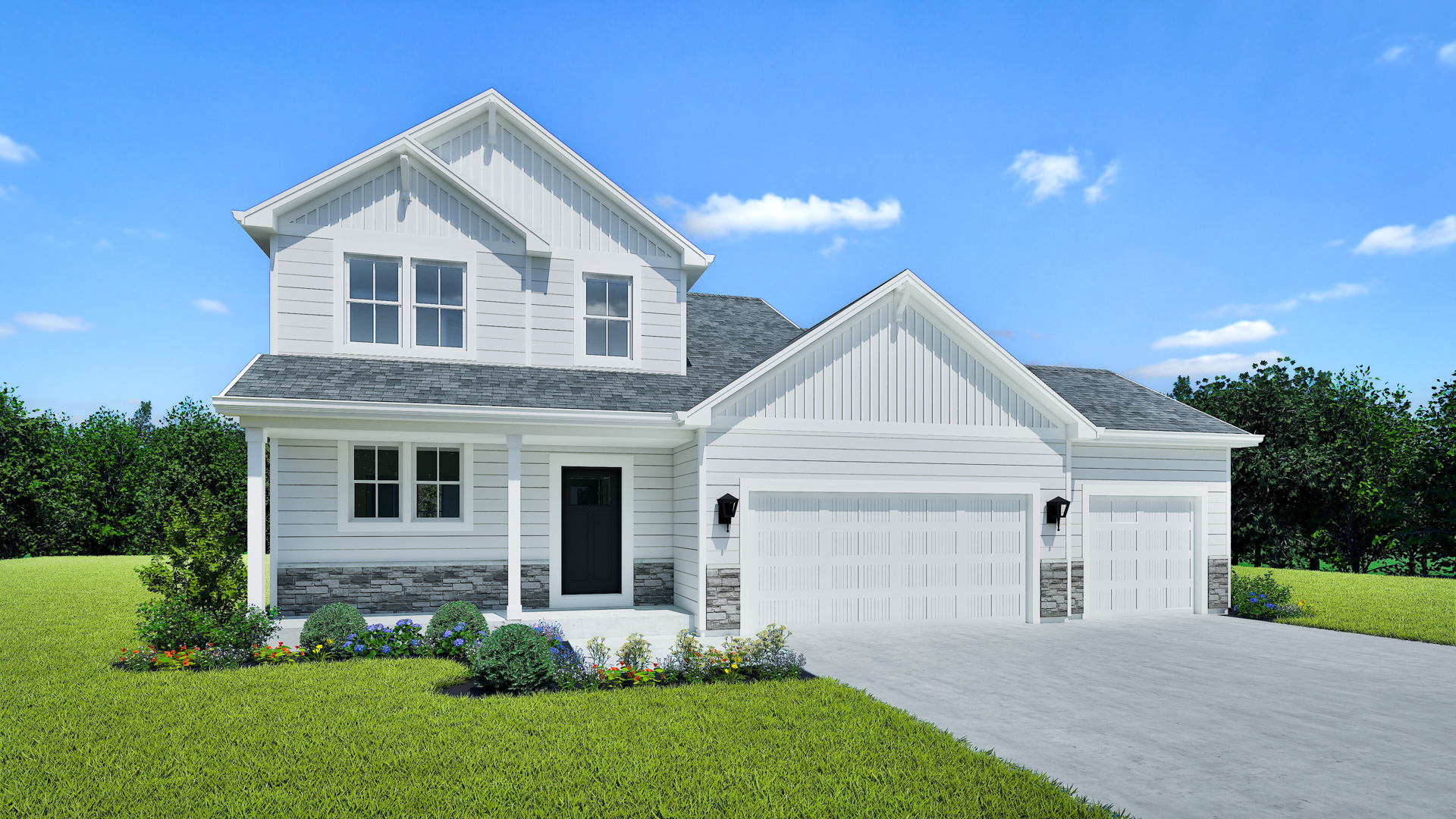 Hudson Home Model Rendering Stepping Stone Homes Wisconsin