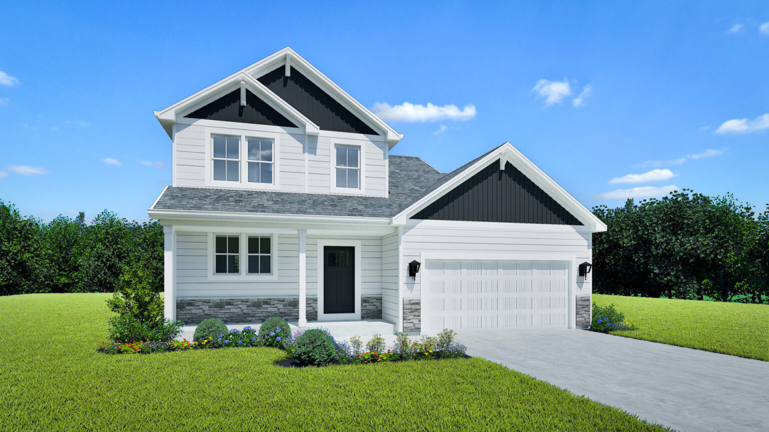 Hudson Home Model Rendering Stepping Stone Homes Wisconsin