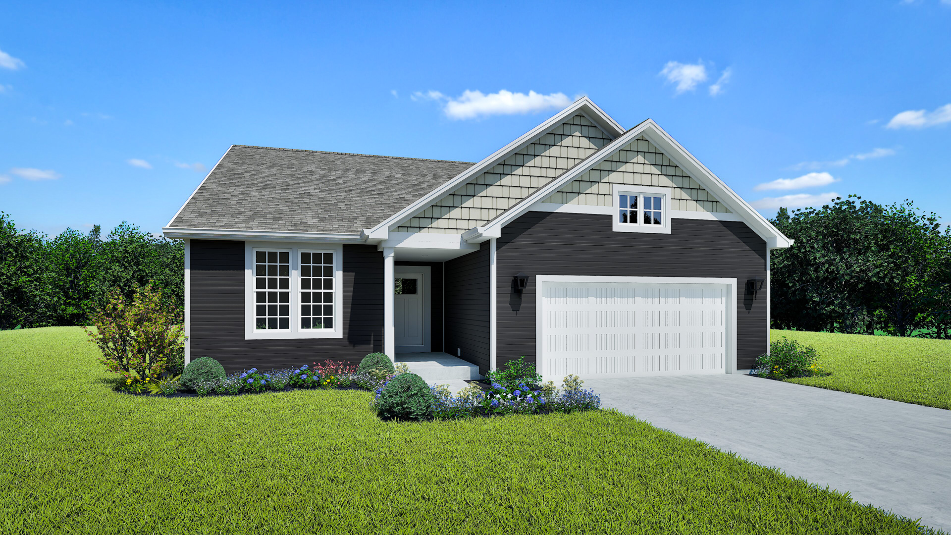 The Laurel Model Home Rendering Stepping Stone Homes Wisconsin