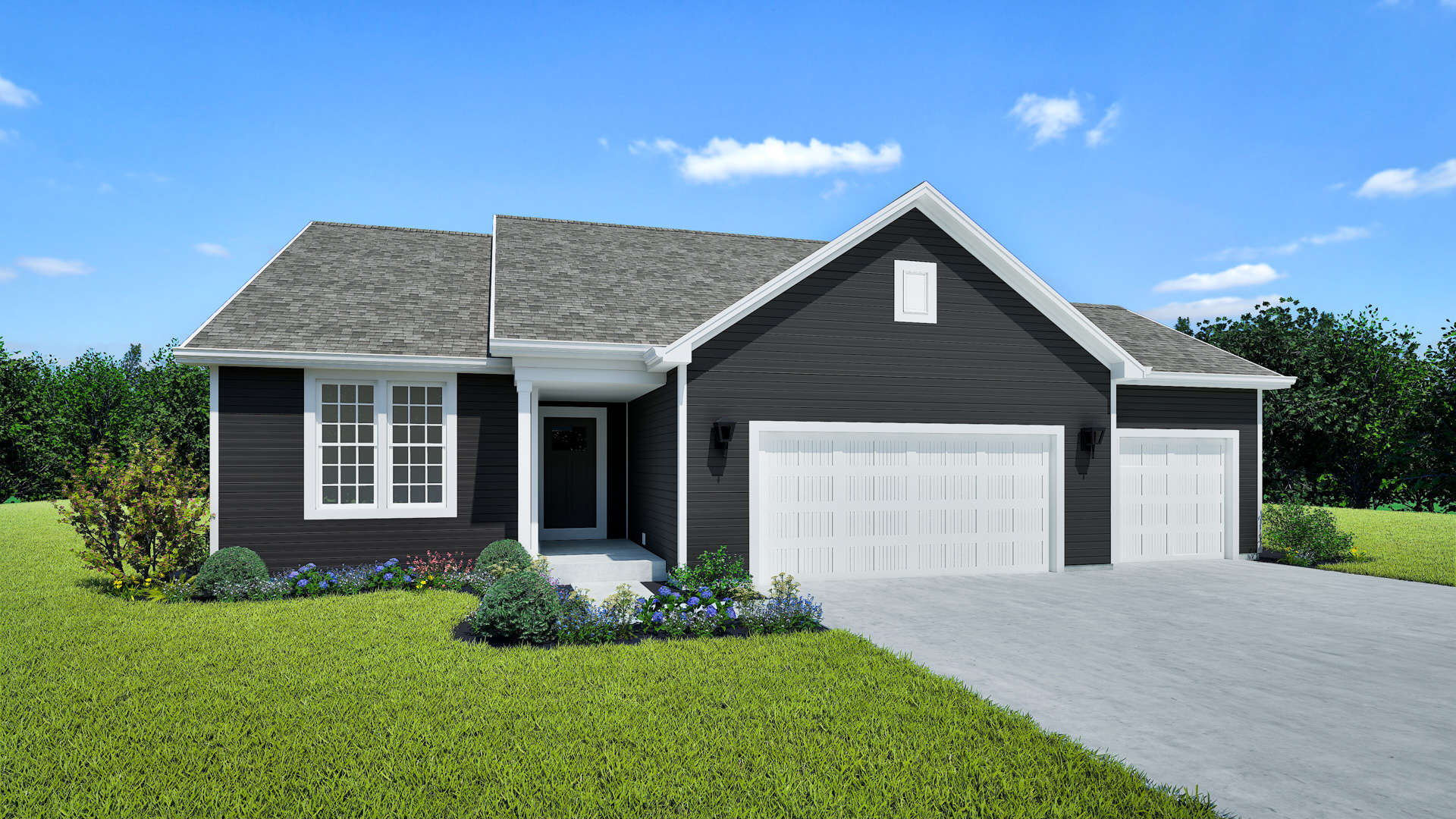 The Laurel Model Home Rendering Stepping Stone Homes Wisconsin
