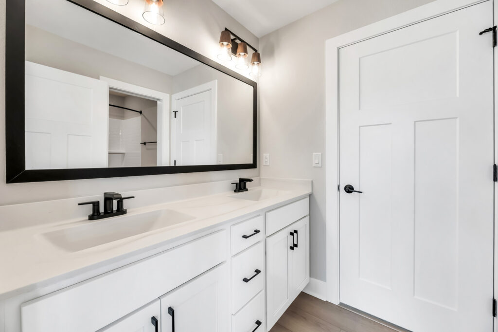 The Prescott Bathroom by Stepping Stone Homes WI