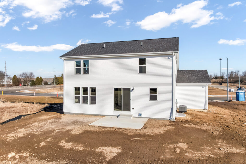 The Prescott Rear Exterior by Stepping Stone Homes WI