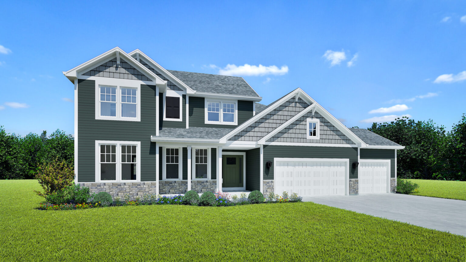 The Riley Home Model Rendering Stepping Stone Homes WI