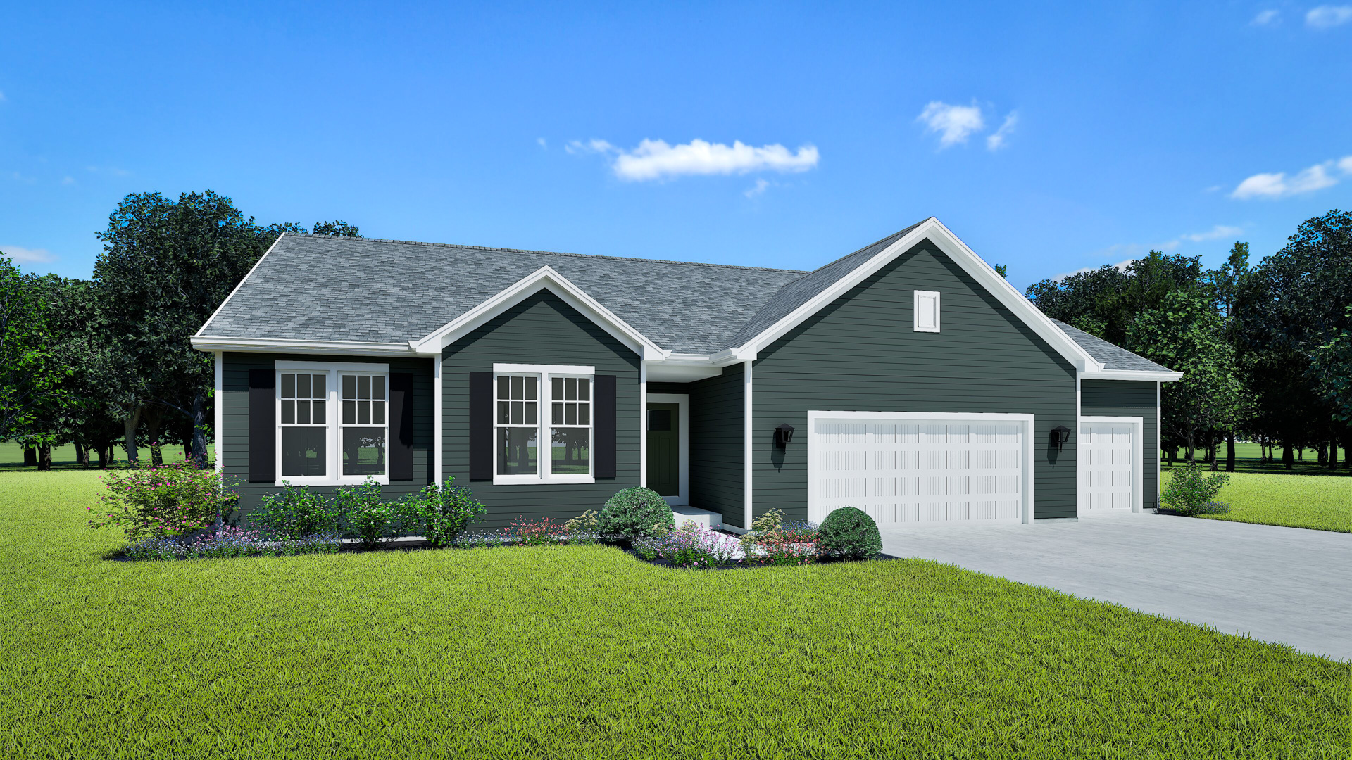 Rosebud Home Model Rendering Stepping Stone Homes Wisconsin