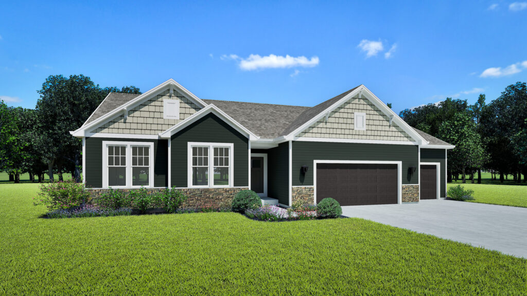 Rosebud Home Model Rendering Stepping Stone Homes Wisconsin